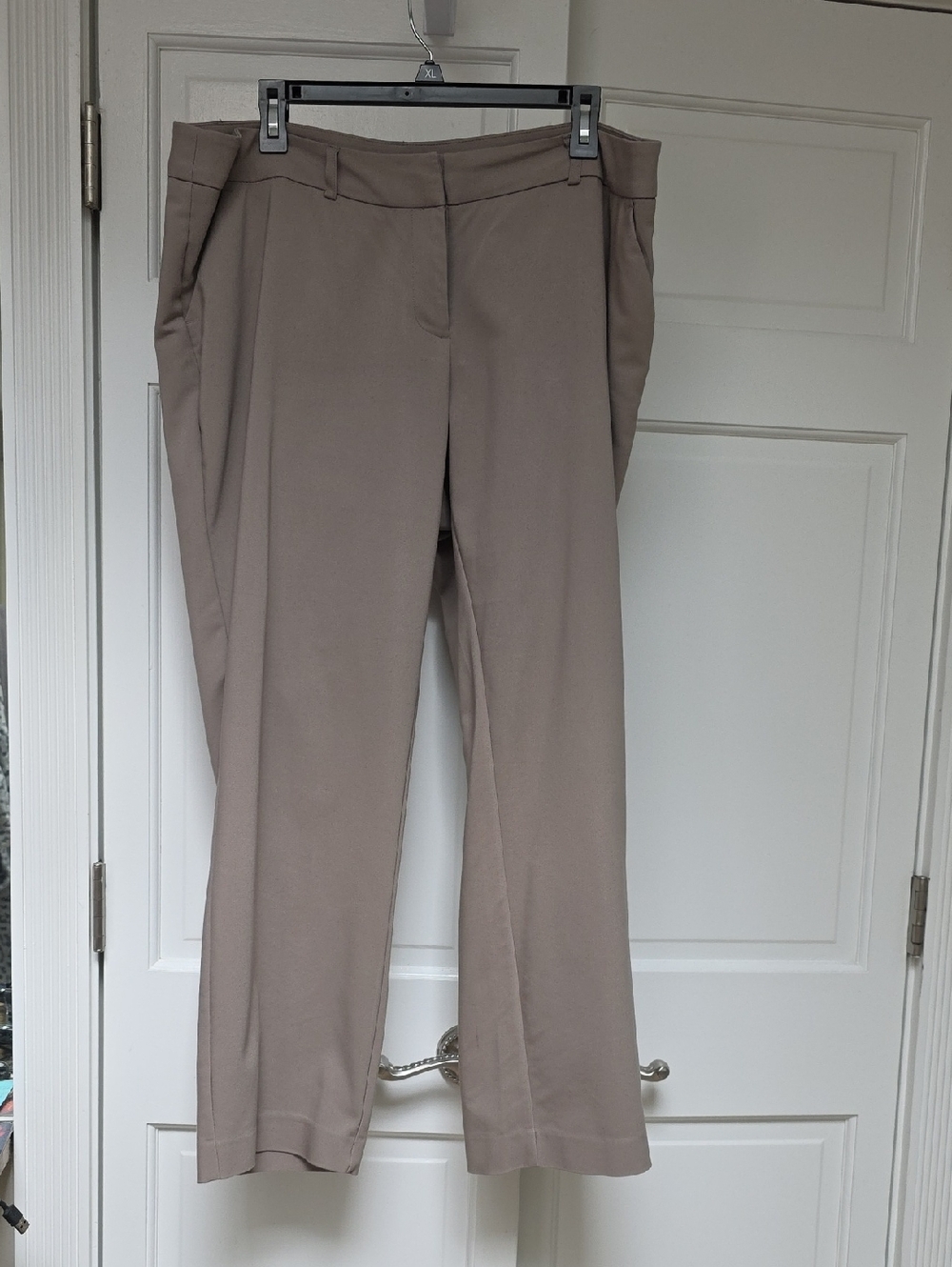 Apt. 9 Women's Taupe Straight-Leg Dress Trousers